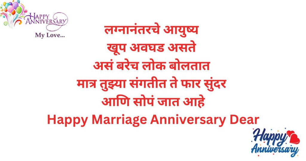 Anniversary Wishes in Marathi for Wife